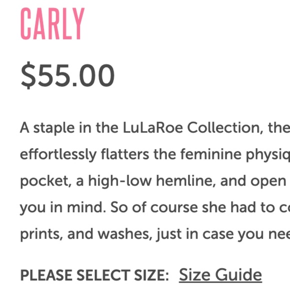 Gently Used LulaRoe (XXS) Carly Dress - Picture 7 of 7